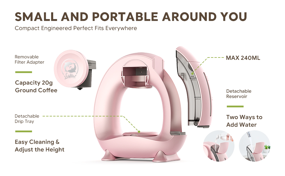 BENFUCHEN single serve coffee machine PINK