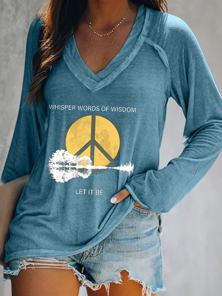 Comstylish Whisper Words Of Wisdom Let It Be Print T-Shirt