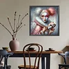 White Powder Clown-Full Round Diamond Painting 40*40CM