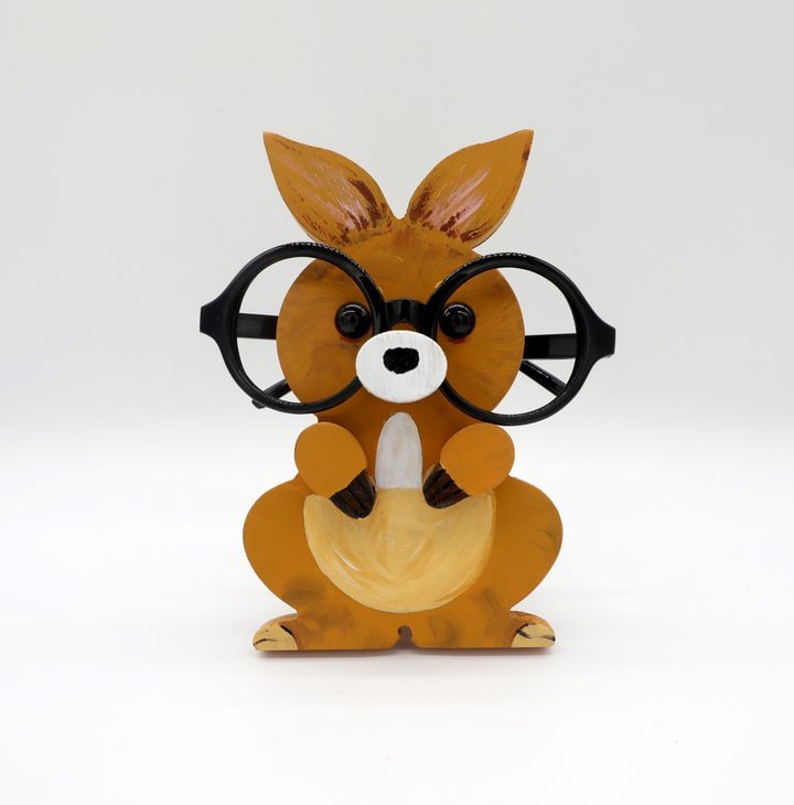 Kangaroo Wooden Glasses Stand