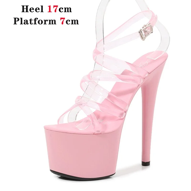Qengg 2022 New Brand Women Sandals Summer Shoes Sexy Thick High Heels Platform Dress Party Wedding Shoes Woman Pumps Stripper Heels