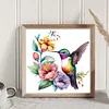 Flowers And Hummingbirds - 18CT Stamped Cross Stitch 20*20cm/7.87*7.87in