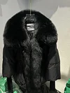 2023 Large Real Silver Fox Fur Collar with Knit Sleeve  Winter Women Coat White Duck Down Jacket Super Fashion Outerwear Luxury