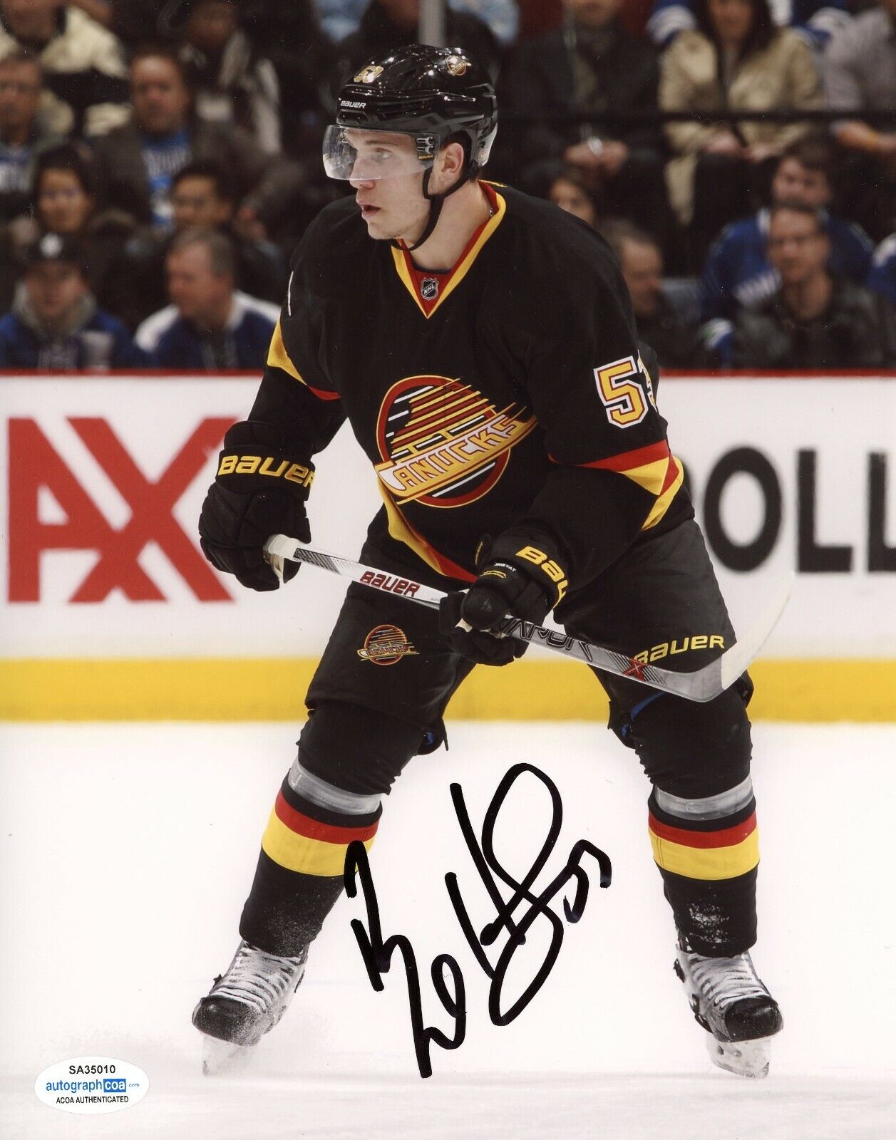 Vancouver Canucks Bo Horvat Signed Autographed 8x10 NHL Photo Poster painting ACOA AA