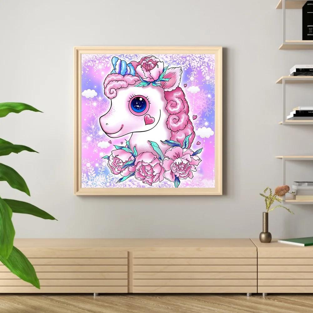 Full Round Diamond Painting 30*30cm - Unicorn