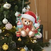 DIY Christmas Bear Acrylic Special Shape Diamond Painting Hanging Pendant