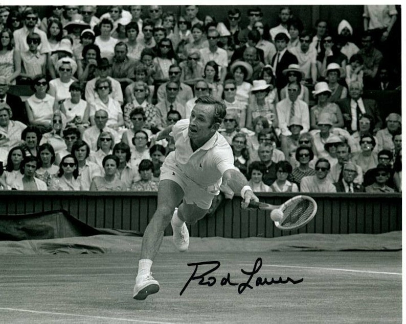 Rod laver signed autographed tennis Photo Poster painting