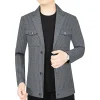 New Lapel Striped Casual Jacket