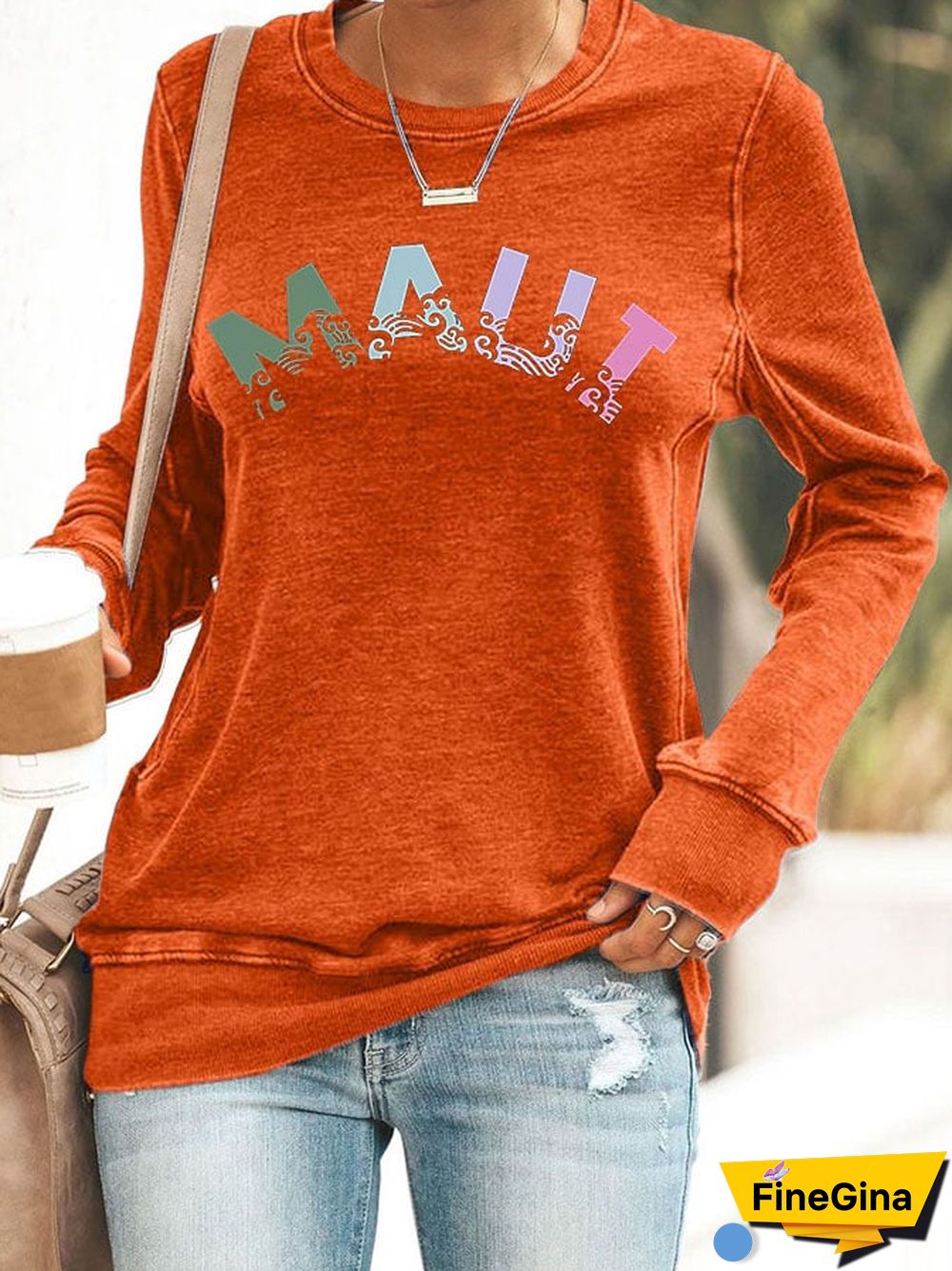Women's Maui Printed Sweatshirt