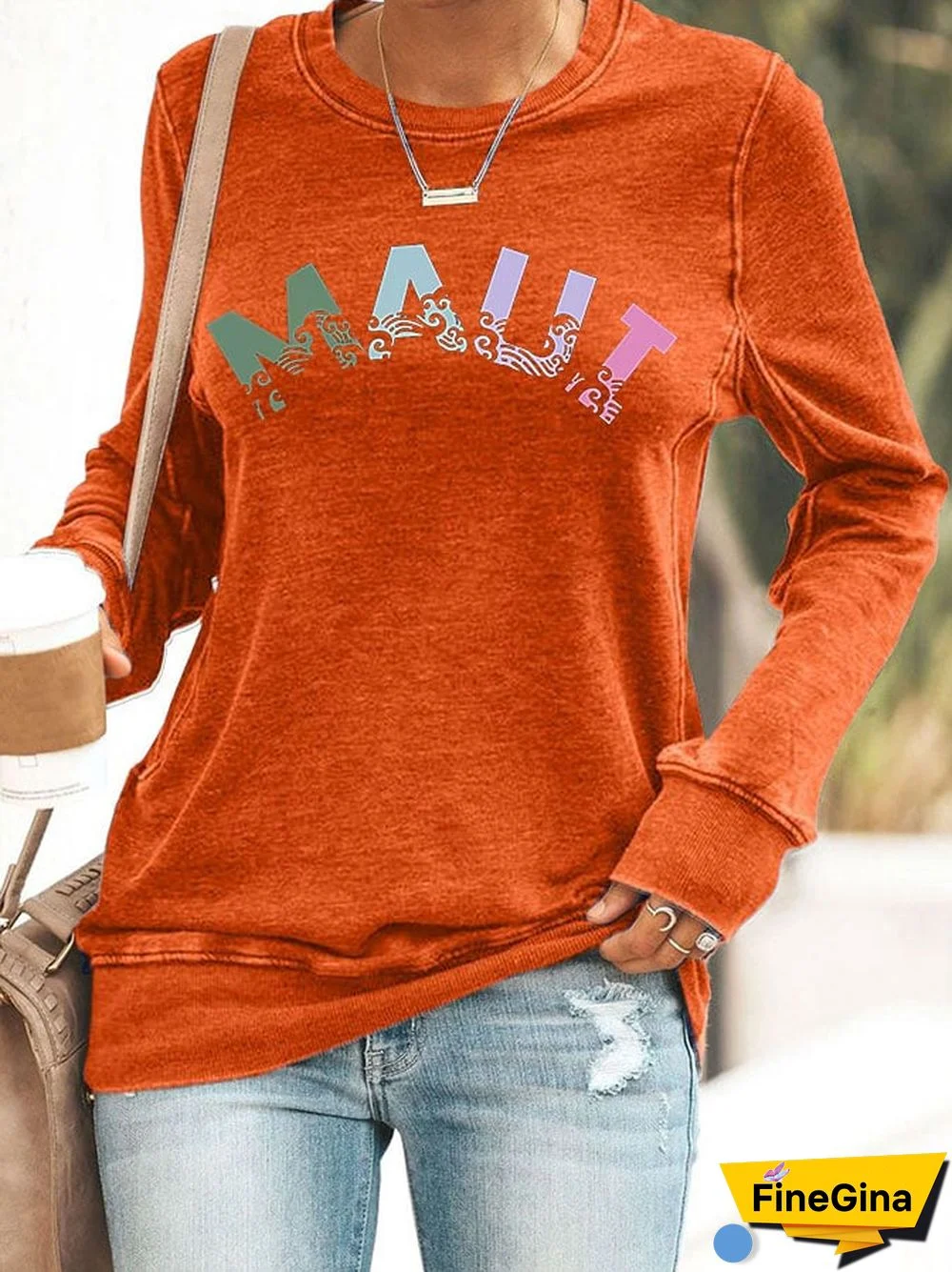 Women's Maui Printed Sweatshirt