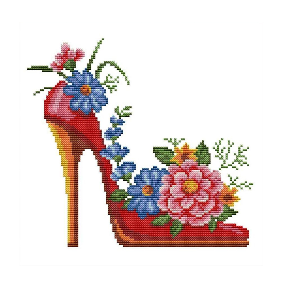 

High Heeleds - 11CT Stamped Cross Stitch - 30*30CM, 501 Original