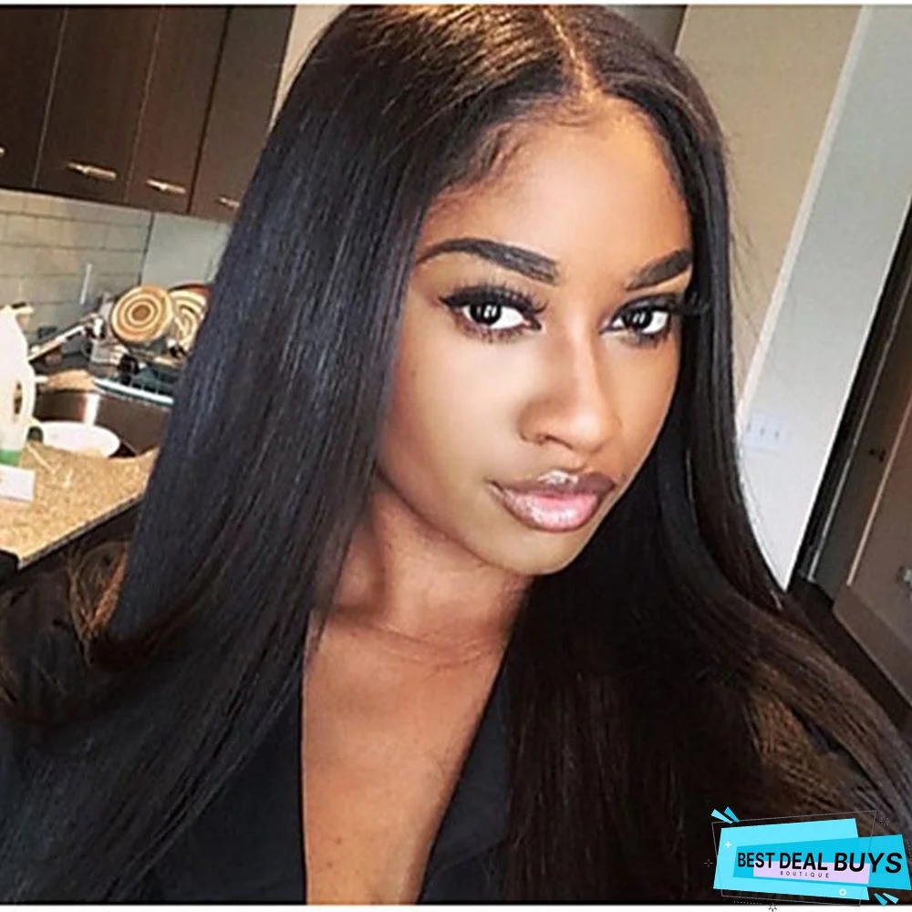 Black Long Straight Hair Fashion Chemical Fiber Headgear Female