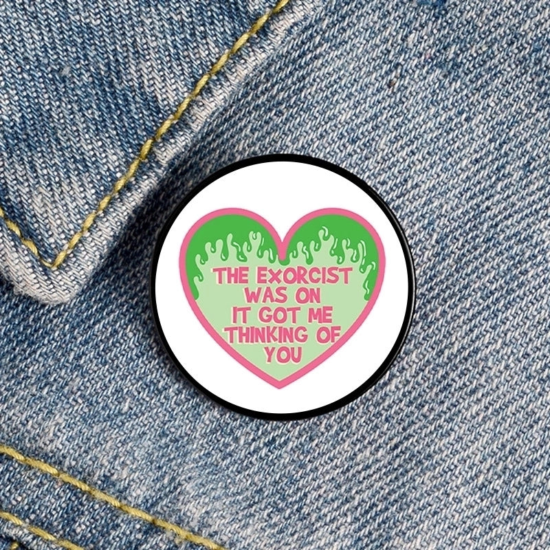 Cartoon Style Pin Cartoon Character Heart Shape Alloy Mixed Materials Unisex Brooches