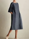 Japanese Style Linen Cotton Dress