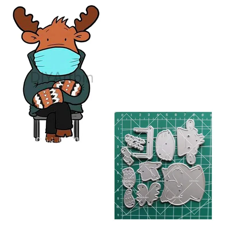5pcs Gingerbread Cutting Dies Stencil Craft for DIY Christmas Scrapbooking Cut Dies Embossing Paper Birthday
