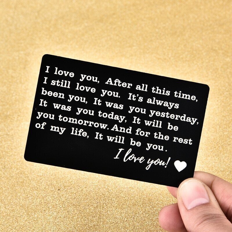 Last Day 70% OFF--- Mini Laser Engraved Wallet Card, Commemorative Card