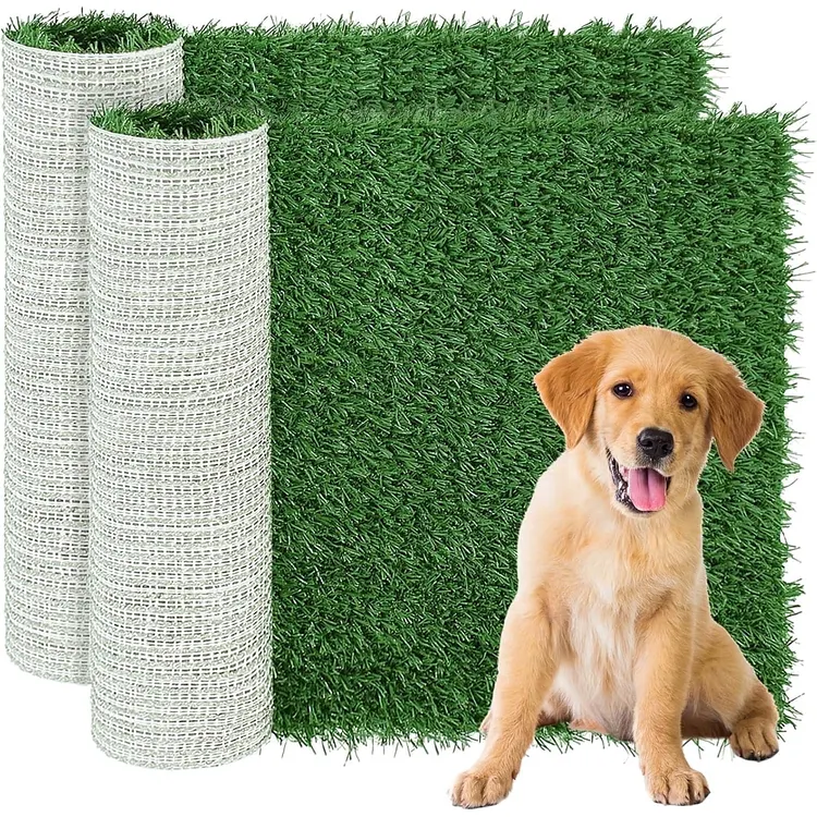 Sanmadrola Dog Pee Pads Puppy Pet Pad Artificial Dog Grass Pad Training Pads for Dogs Potty Pee Tray Fake Grass Mat Reusable for Indoor and Outdoor Washable