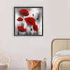 Fleur de coquelicot-plein rond diamant peinture-30 * 30cm