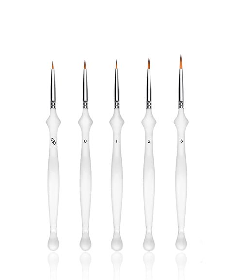 5 Pcs Detail Paint Brushes With Acrylic Handle-Himinee.com
