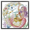 Mermaid'S Song-14CT Stamped Cross Stitch Egyptian Cotton 30*30cm/11.81*11.81in
