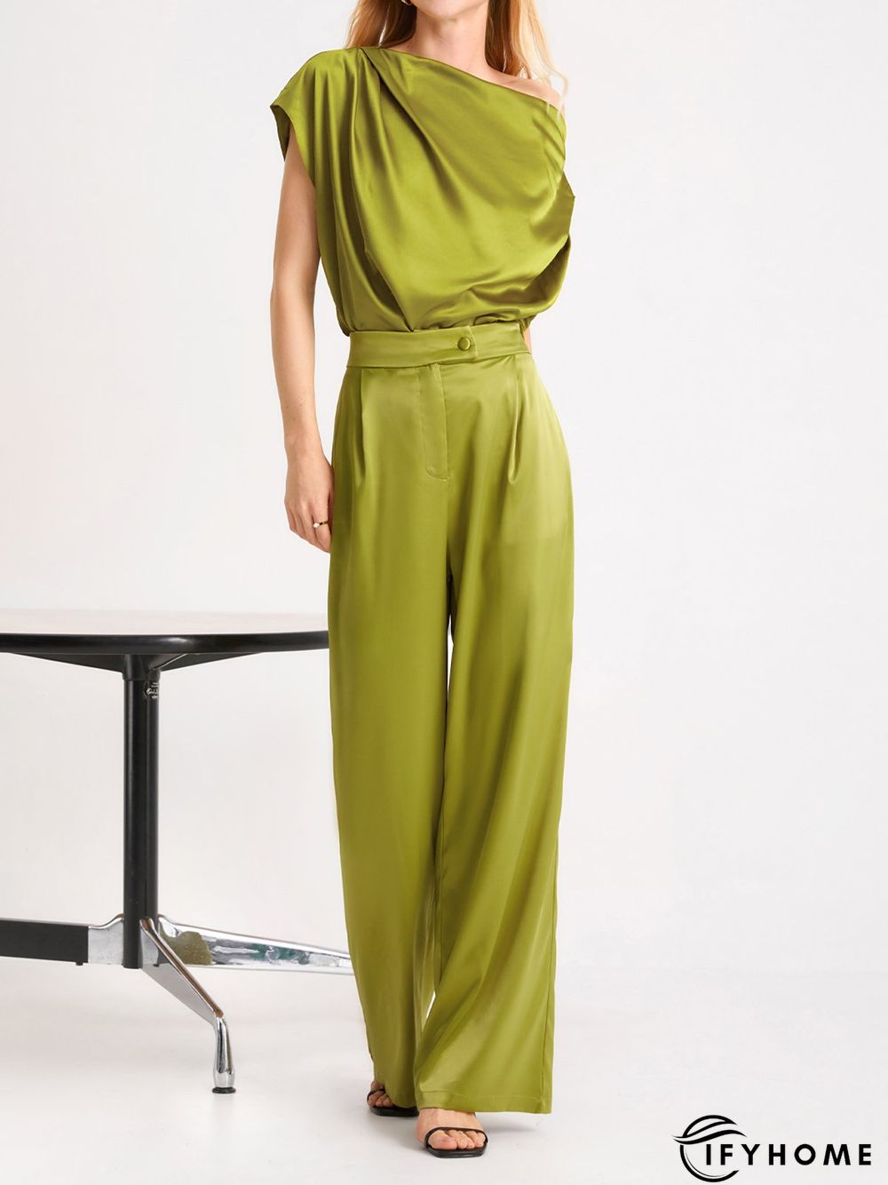 Summer Lightweight Zipper fly Straight Leg Elegant Pants | IFYHOME