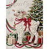 Christmas Lamb 5D DIY Round Special Shaped Pearl Partial Drill Diamonds Dots Gem Art Kits with Wooden Frame Diamond Dots Paintings 30x40cm Diamonds Paintings Gem Art for Adults Beginners Home Decor