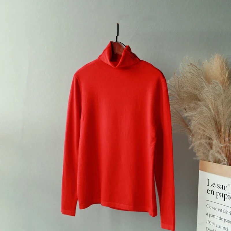 Lizkova Turtleneck Soft Sweater Women 7 colors Long Sleeve Knitted Pullovers 2020 Ladies Casual Warm Tops