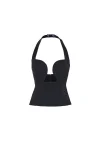 Noir Halo Cut-Out Halter Top