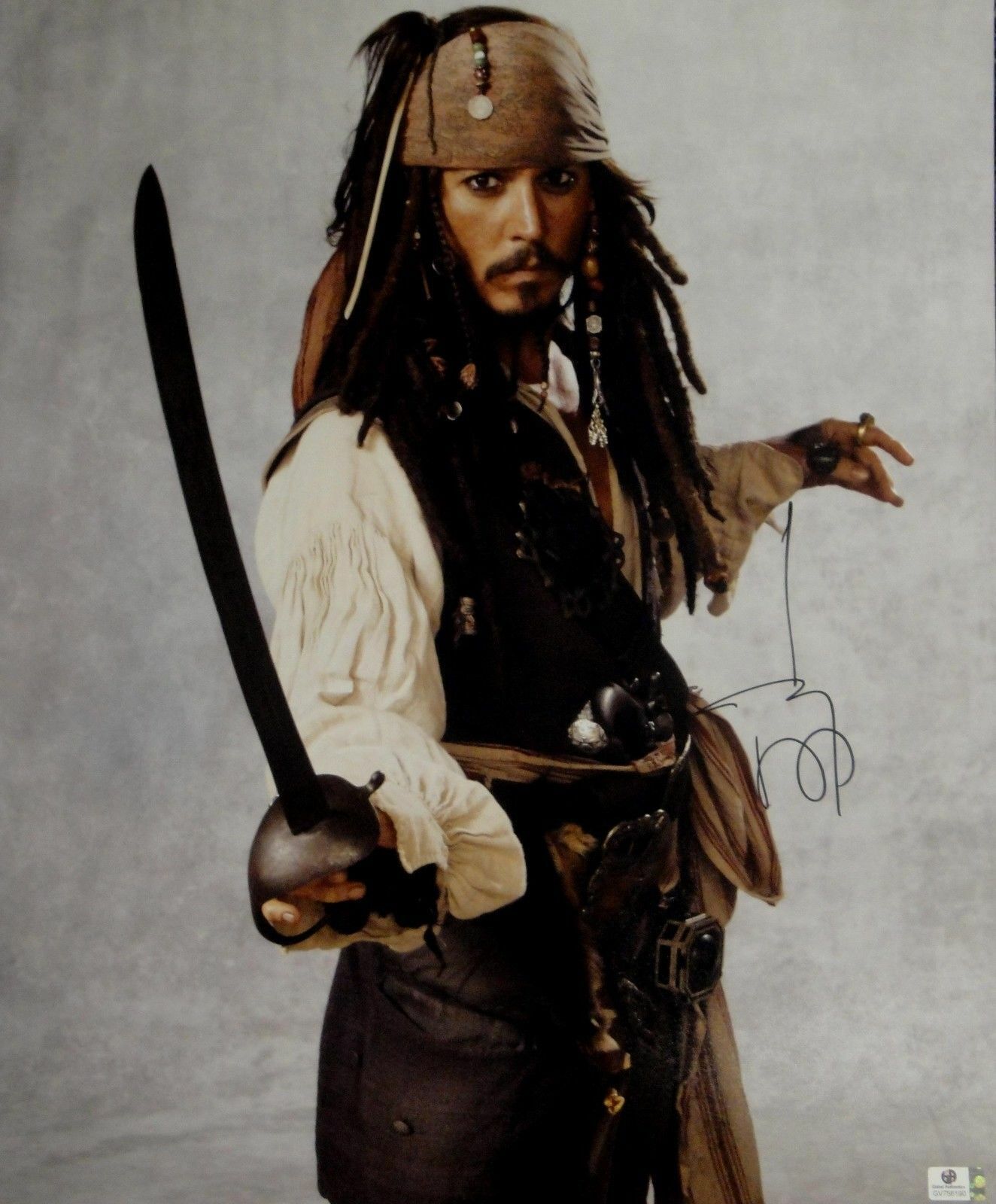 Johnny Depp Hand Signed Autographed 16x20 Photo Poster painting Pirates of Caribbean GA 756190