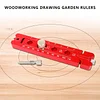 Aluminum Alloy Woodworking Compass Ruler Adjustable Metal Circle Ruler Circle Drawing Imperial Measurement Tool