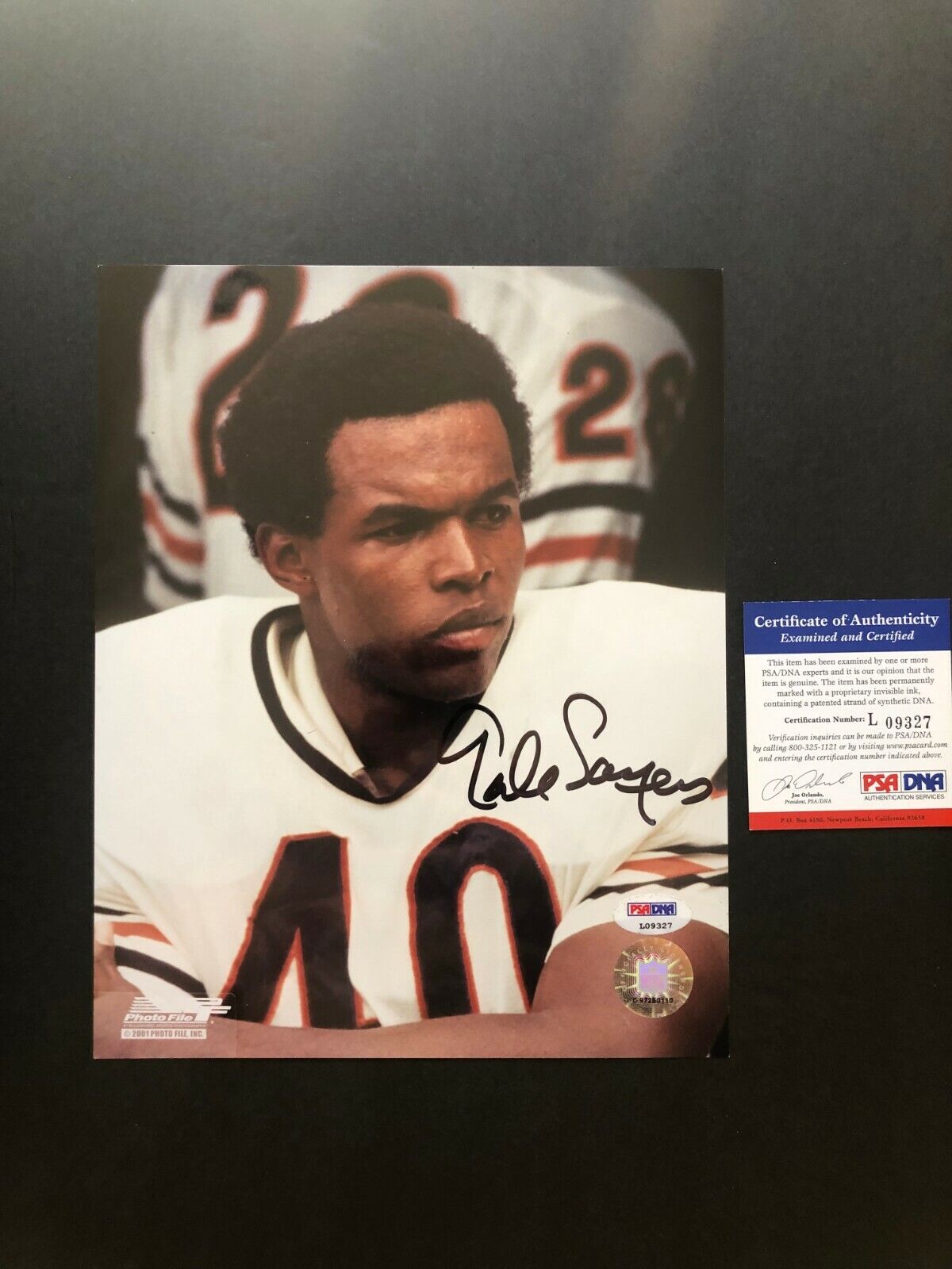 Gale Sayers Signed autographed Chicago Bears HOF 8x10 Photo Poster painting PSA/DNA Coa cert