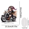 Fille chevauchant une moto-perceuse &agrave; un seul c&ocirc;t&eacute;-ornement de bureau en diamant