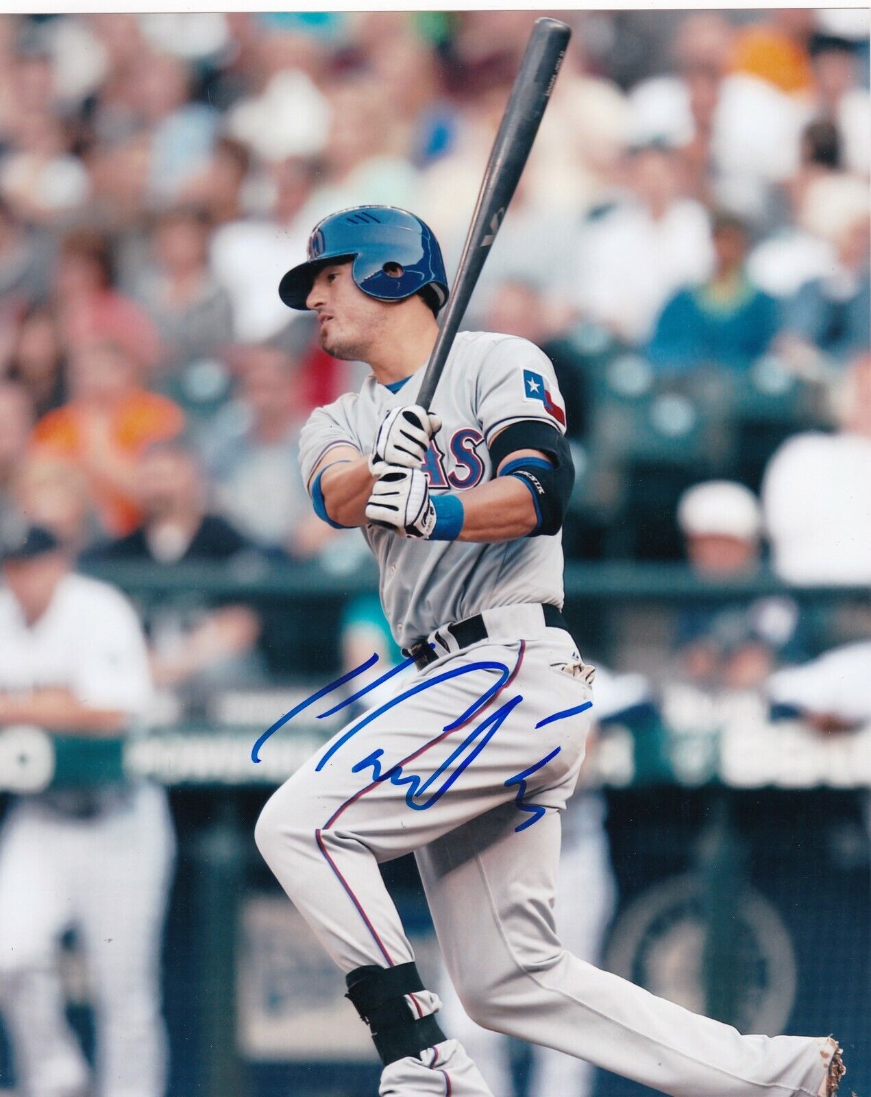 JORGE CANTU TEXAS RANGERS ACTION SIGNED 8x10