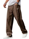 Men's Breathable Linen And Cotton Loose Sports Trousers