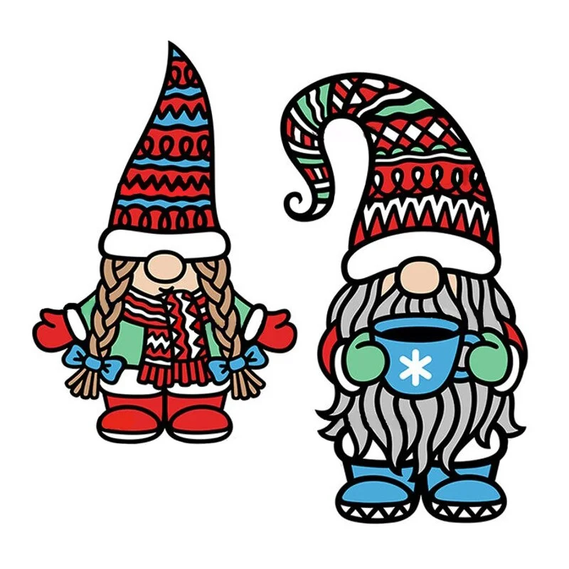 Cute Santa and Christmas Girl Metal Cutting Dies For DIY Scrapbook Cutting Die Paper Cards Embossed Decorative Craft Die Cut New