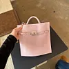 Soft cowhide handbag/crossbody bag, Birkin Kelly vintage tote bag