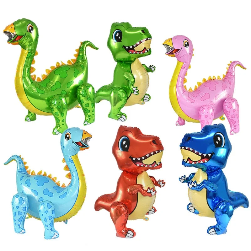 1Pc 4D Walking Dinosaur Foil Balloons Dinosaur Party Supplies Birthday Decoration Ballons Jungle Animal Part Supplies Globos