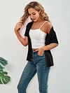 Women's Chic Spring & Summer Cardigan - Elegant Short Sleeve, Lightweight Open Front Knit - Versatile Sweater for Casual or Dressy Occasions
