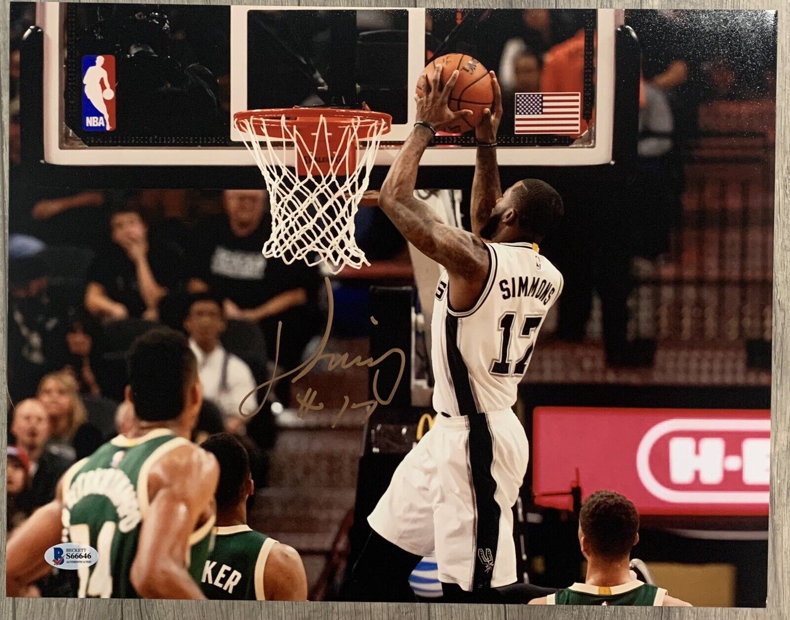 jonathon simmons signed autographed 11 x 14 Photo Poster painting beckett bas coa