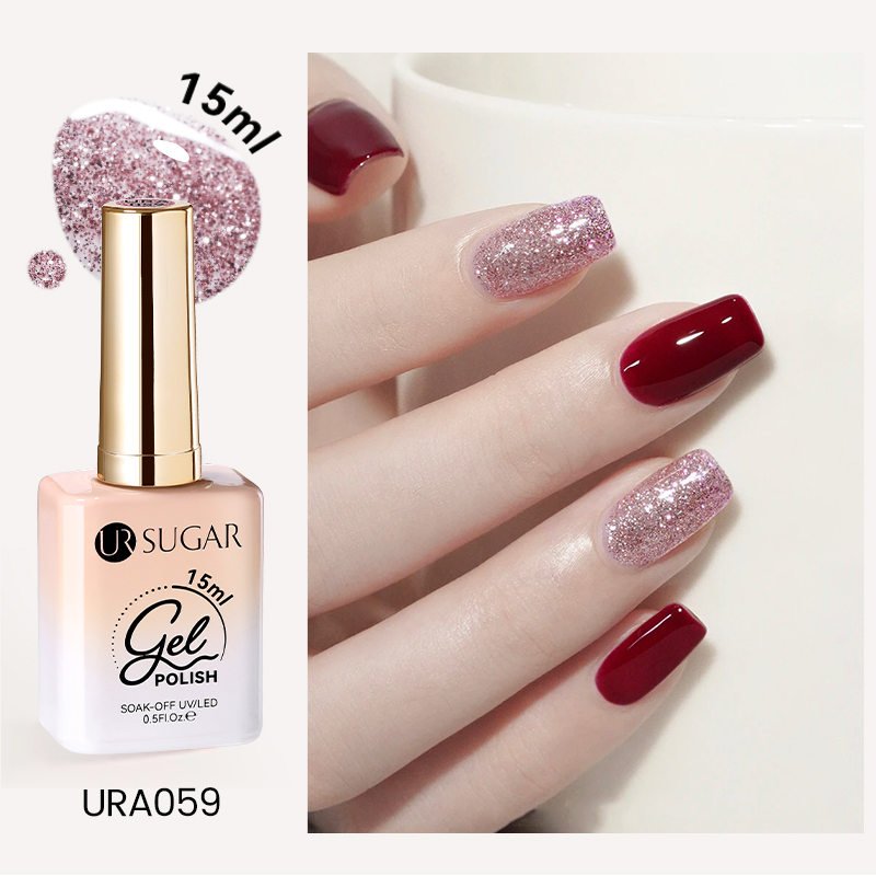 Needmkt UR SUGAR 15ml Champagne Water Light Cat Magnetic Gel Nail Polish Vernis Semi Permanent Soak Off Crystal Gel Polish For Nails