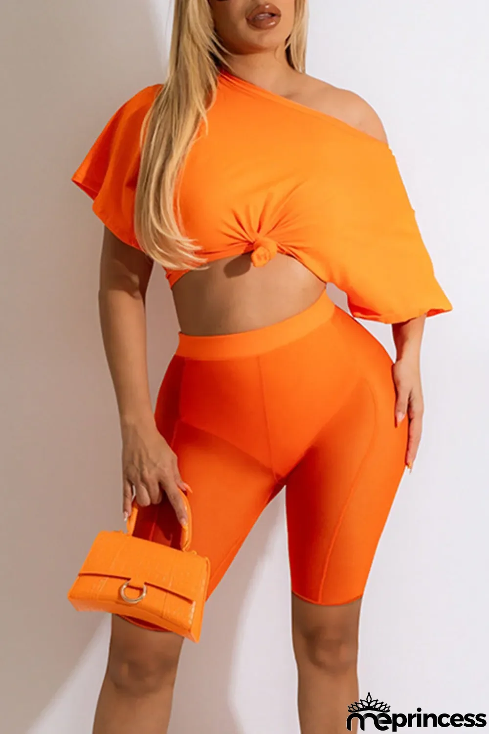 Black Sexy Solid Split Joint O Neck Short Sleeve Two Pieces