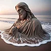 (Multi-Style) Juses Beach Sculpture-11CT Stamped Cross Stitch 50*50cm/19.69*19.69in