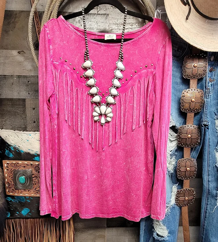 Wild West Fringe Top