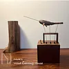 Handcrafted Wooden Wandering Narwhal Automaton