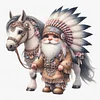 Indian Boy And Horse-11CT Stamped Cross Stitch 40*40cm/15.75*15.75in