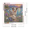 Diamond Painting -5D Full Round Drill Australian Shepherd Puppy(40x40cm)