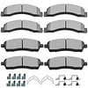 SCITOO D824 D757 Front Ceramic Rear Semi-Metal Brake Pad Sets - Fit For Ford Excursion 2000-2005, F-250 Super Duty 1999-2004, F-350 Super Duty 1999-2004