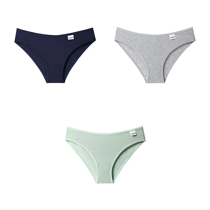 BANNIROU 3pcs Women Cotton Panties Underwear For Woman Lady Briefs Female Panties Lingerie Intimates Women's Underwear Cotton