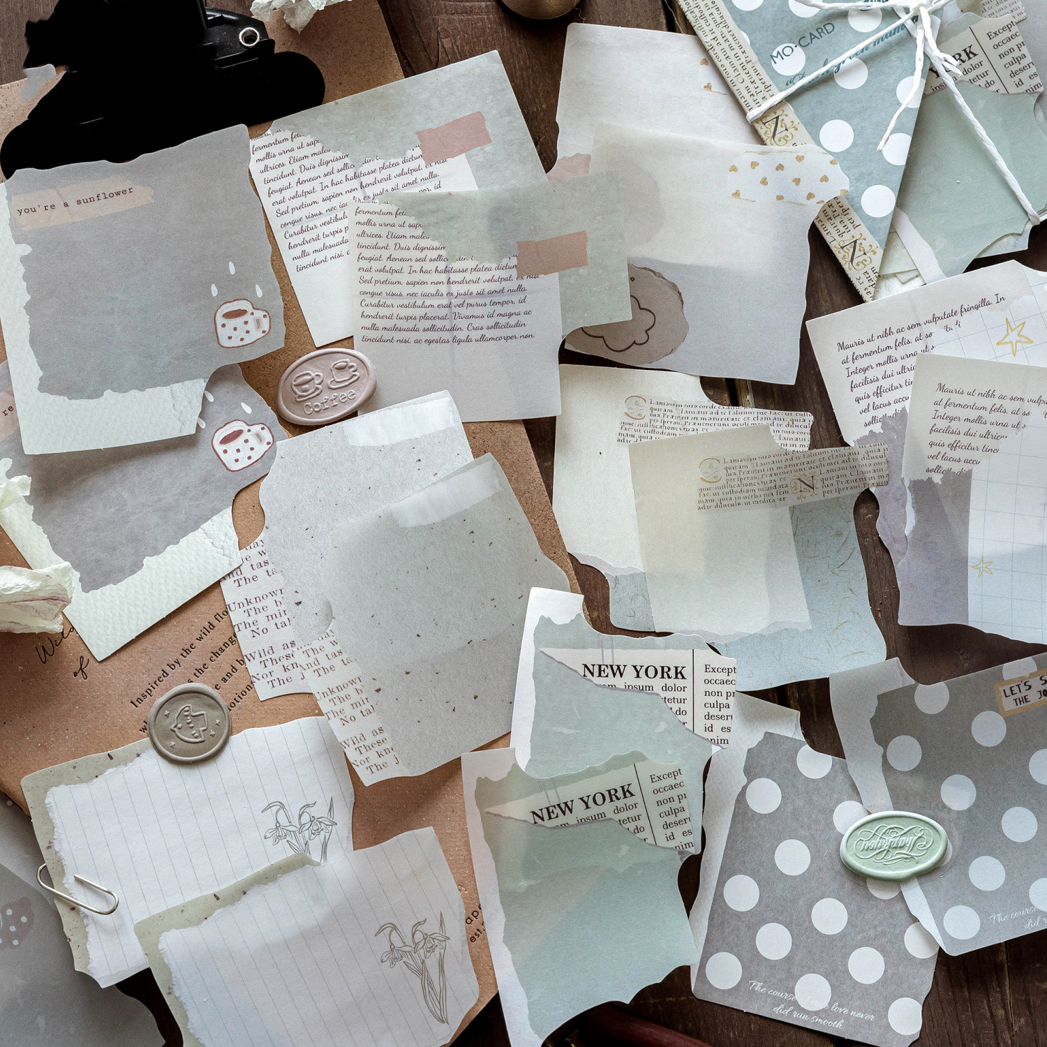 스티커 - 꿈의 조각 시리즈 빈티지 패턴