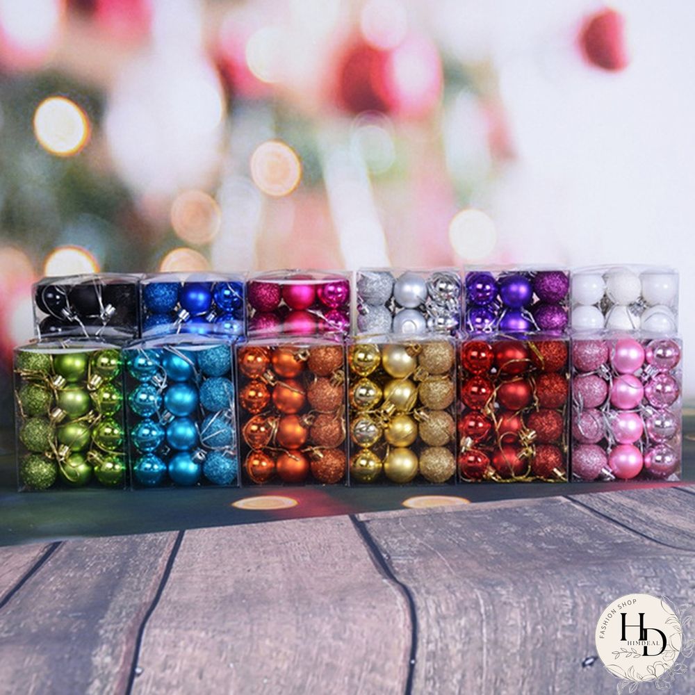 PcsSet Christmas Tree Ornaments Multi-color Ball Plastic Gift for Xmas Holiday Decoration